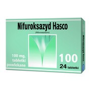 Nifuroksazyd Hasco, 100 mg, tabletki powlekane, 24 szt.