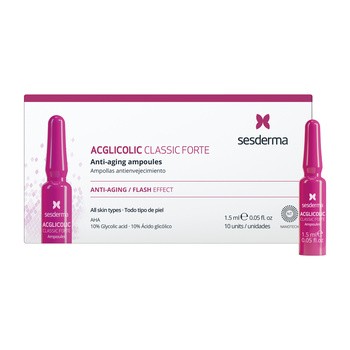 Sesderma Acglicolic Classic Forte, ampułki, 1,5 ml x 10 szt.