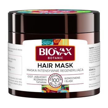 Biovax Botanic, maska intensywnie regenerująca, 20ml