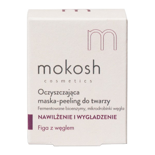 Mokosh Mokosh, Wygładzająco-oczyszczająca maska do twarzy, figa z węglem, 15 ml