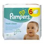 Pampers Fresh Clean, chusteczki dla niemowląt, 6 x 64 szt.