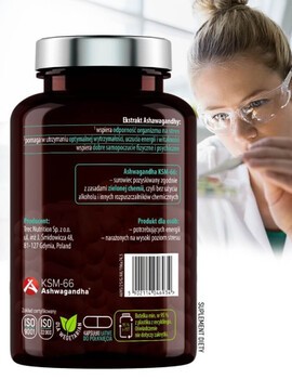 Essensey Ashwagandha Exclusive KSM-66, kapsułki, 90 szt.