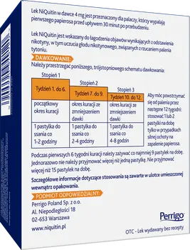Niquitin, 4 mg, pastylki do ssania, smak miętowy, 72 szt.