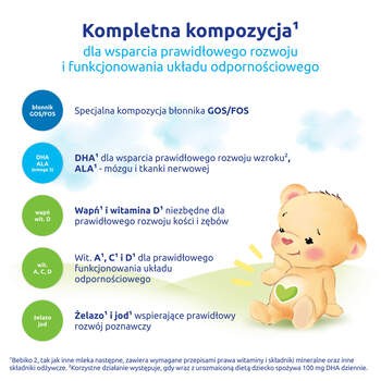 Bebiko 2 NutriFlor Expert, mleko następne dla niemowląt powyżej 6. miesiąca życia, proszek, 550 g