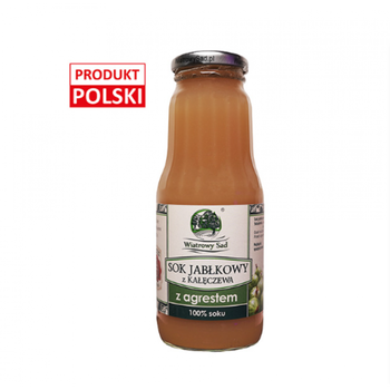 Wiatrowy Sad, sok jabłkowy z agrestem, 300 ml