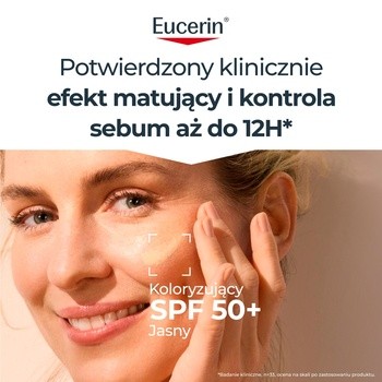Eucerin Oil Control SPF 50+, żel-krem ochronny barwiący, 50 ml