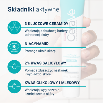 CeraVe, żel przeciw niedoskonałościom, 40 ml