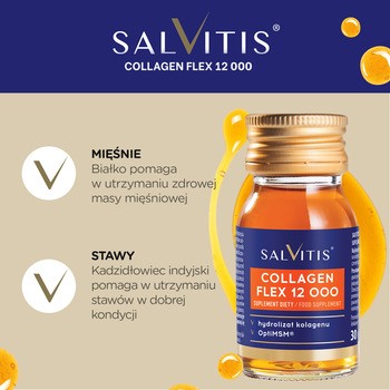 Zestaw Salvitis Collagen Flex 12000, płyn, 30 ml x 15 szt.