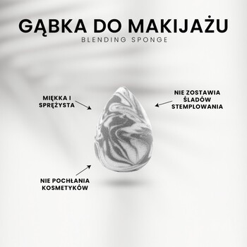 Donegal Blending Sponge, gąbka do makijażu, marmurek, 1 szt.