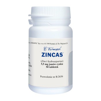 Zincas, 5,5 mg jonów cynku, tabletki, 50 szt.