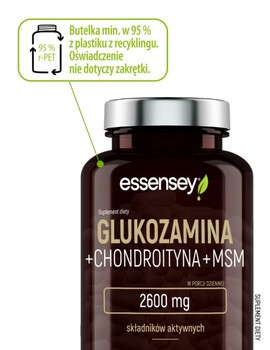 Essensey Glukozamina + Chondroityna + MSM, kapsułki, 120 szt.