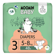Moomin Baby, pieluchy jednorazowe, 3, 5-8kg, 48 szt.