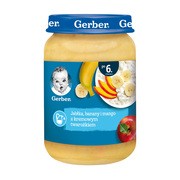 alt Gerber Deser, jabłka, banany i mango z kremowym twarożkiem, 6 m+, 190 g