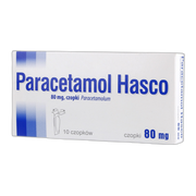 Paracetamol Hasco, 80 mg, czopki, 10 szt. 