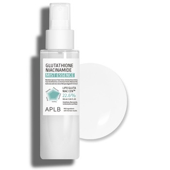 APLB Glutathione Niacinamide Mist Essence, mgiełka-esencja rozjaśniająca do twarzy z glutationem i niacynamidem, 105 ml