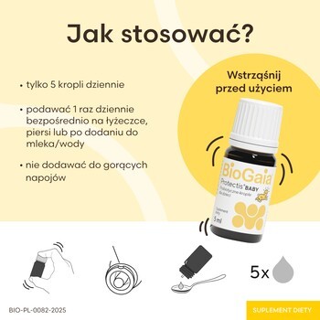 BioGaia probiotyczne krople dla dzieci, 5 ml