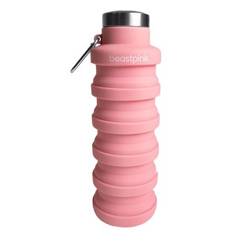 GymBeam BeastPink, składana butelka na wodę 500 ml, różowa, 1 szt.