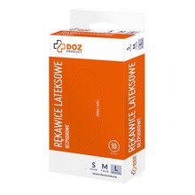 DOZ PRODUCT Rękawice lateksowe, bezpudrowe, rozmiar L, 10 szt.