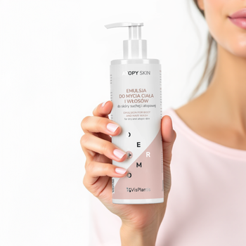 Vis Plantis Dermo+Atopy Skin, emulsja do mycia ciała i włosów do skóry suchej i atopowej, 400 ml