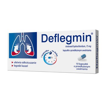 Deflegmin, 75 mg, kapsułki o przedłużonym uwalnianiu, 10 szt.