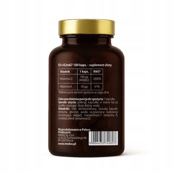 Medso D3 + K2 MK7, kapsułki miękkie, 100 szt.