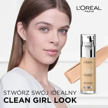 L'Oreal Paris True Match Foundation, podkład do twarzy W5 Warm Undertone/Golden Sand 30 ml