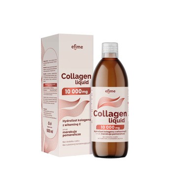 Efime Collagen Liquid, 10 000 mg, płyn, smak marakuja-pomarańcza, 500 ml