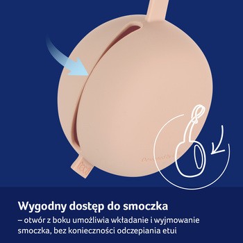Lovi, silikonowe etui na smoczek, Nude, 1 szt.