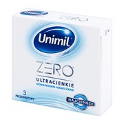 Unimil Zero, prezerwatywy lateksowe, ultracienkie, 3 szt.
