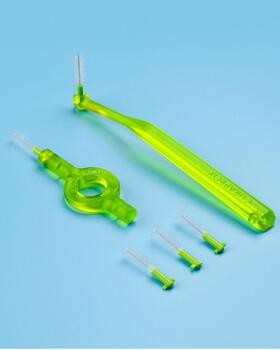 Curaprox CPS 011, szczoteczki międzyzębowe, zielone, wkłady uzupełniające, 8 szt.