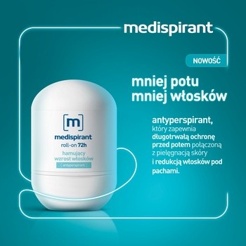 Medispirant, antyperspirant hamujący wzrost włosków 72 h, roll-on, 40 ml