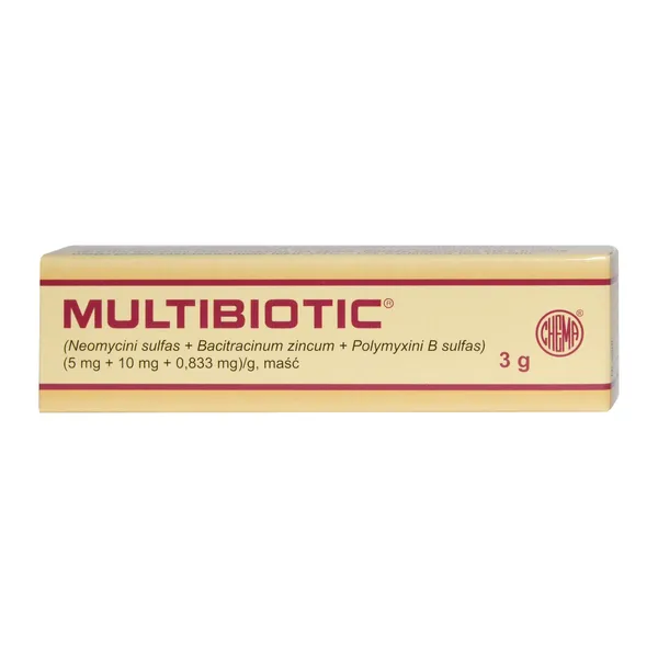 Multibiotic (5 mg + 10 mg + 0,833 mg)/g maść 3 g [CHEMA-ELEKTROMET]