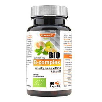Bio B-complex naturalny premix witamin z grupy B, kapsułki, 60 szt.