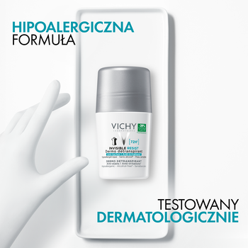 Vichy Invisible Resist 72h. Antyperspirant roll-on przeciw śladom, 50 ml