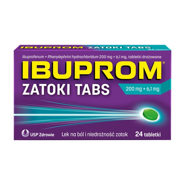 Ibuprom Zatoki Tabs 200 Mg61 Mg Tabletki Drażowane 24 Szt 1171