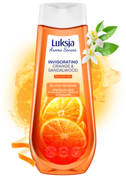 Luksja Aroma Senses, żel pod prysznic, rewitalizujące pomarańcza i drzewo sandałowe, 500 ml