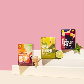 Diet-food, Bio Calming Bed Time Herbal Tea, herbata ziołowa z rumiankiem, 20 x 1,5 g