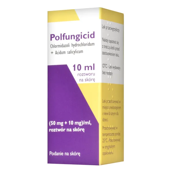Polfungicid 50 mg + 10 mg/ml roztwór na skórę 10 ml [PHARMASWISS]