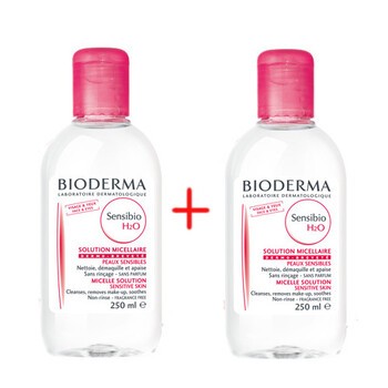 Zestaw Bioderma Sensibio H2O, woda micelarna do oczyszczania twarzy, 250 ml - 1 + 1 GRATIS