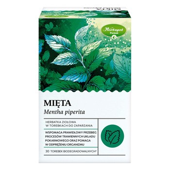 Herbapol Poznań, Mięta, herbatka ziołowa, 30 x 2 g