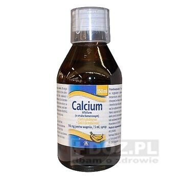 Calcium, syrop bananowy, 150 ml