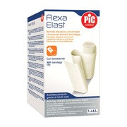 PiC FlexaElast, bandaż elastyczny ze spinką, biały, 7 cm x 4,5 m, 1 szt.