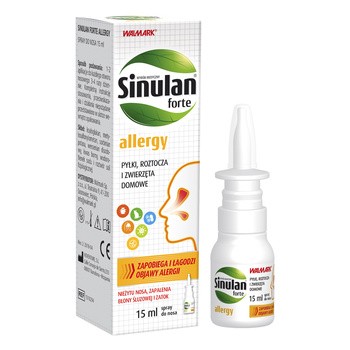 Sinulan Forte Allergy, spray do nosa, 15 ml