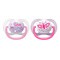 Avent Ultra Air Happy, smoczek-gryzaczek, girl, 0-6 m, 2 szt.
