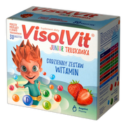 Visolvit Junior Truskawka, saszetki z proszkiem musującym, 30 szt.