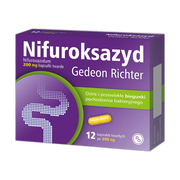 Nifuroksazyd Gedeon Richter, 200 mg, kapsułki twarde, 12 szt.