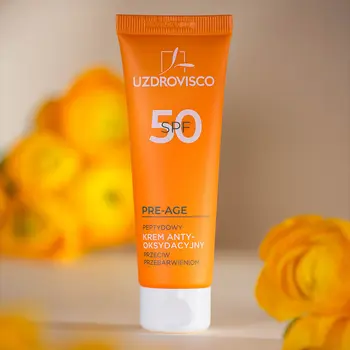 Uzdrovisco Pre-age, peptydowy krem antyoksydacyjny przeciw przebarwieniom, SPF 50, 50 ml