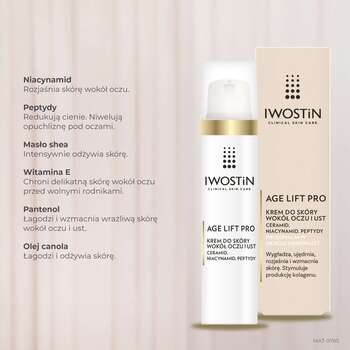 Iwostin Age Lift Pro, krem do skóry wokół oczu i ust, 15 ml