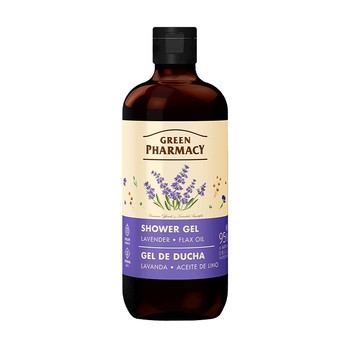 Green Pharmacy, żel pod prysznic, lawenda i olej lniany, 500 ml