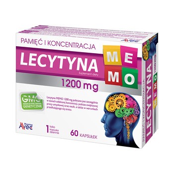 Lecytyna Memo 1200, kapsułki, 60 szt.